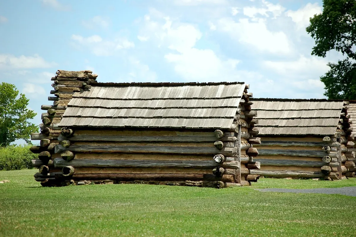 Reconstructed soldiers' huts at Valley Forge