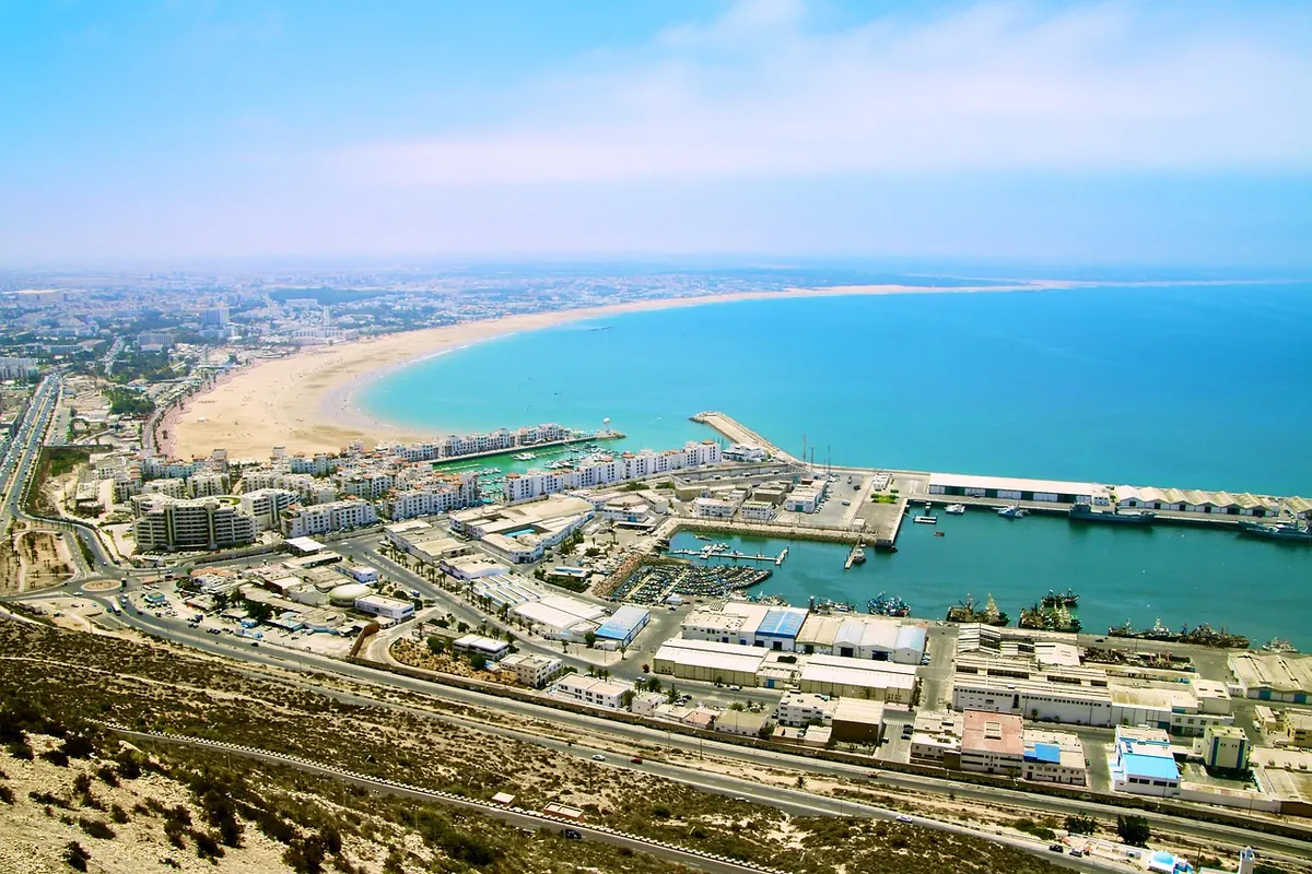 The beach at Agadir, Morocco