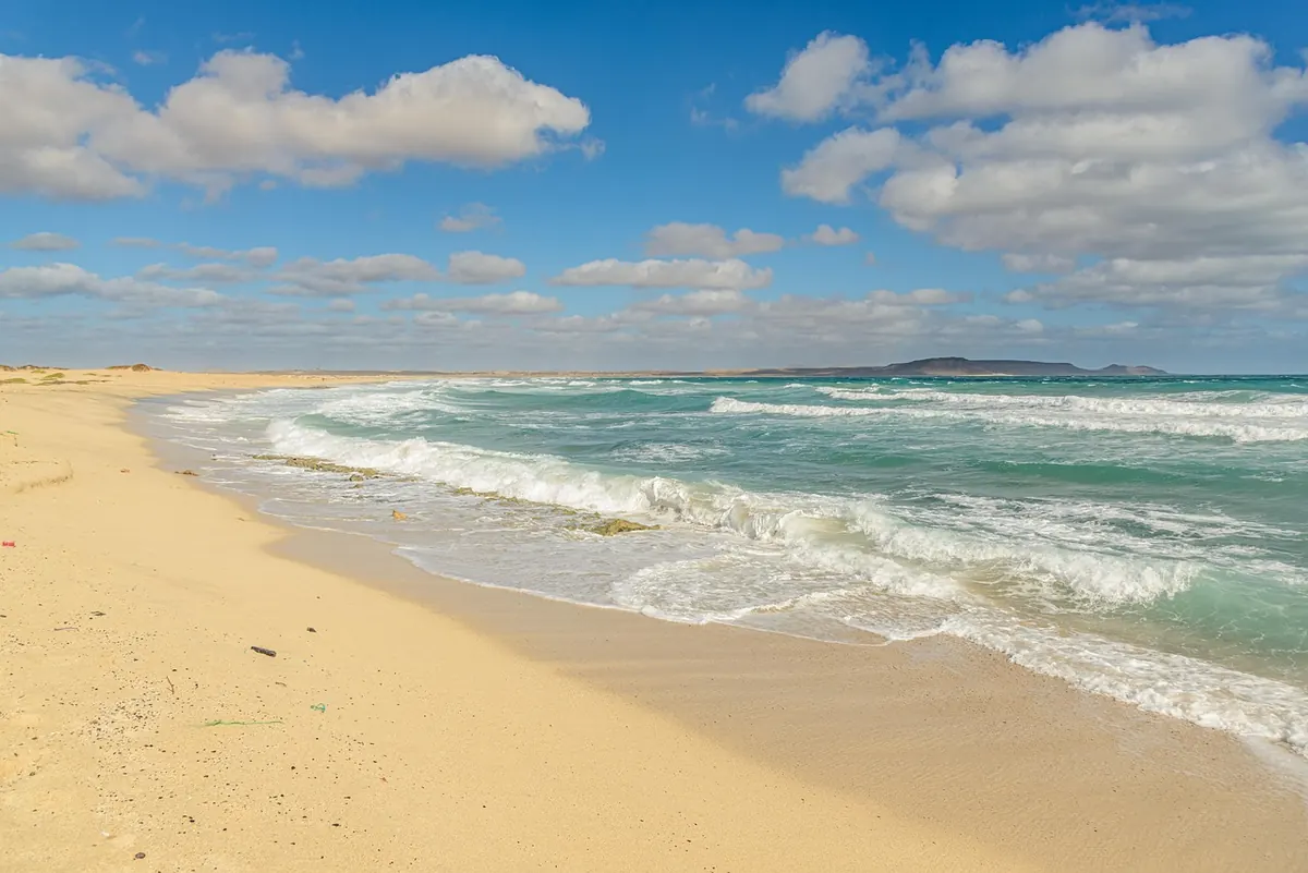 A sandy beach in Cape Verde