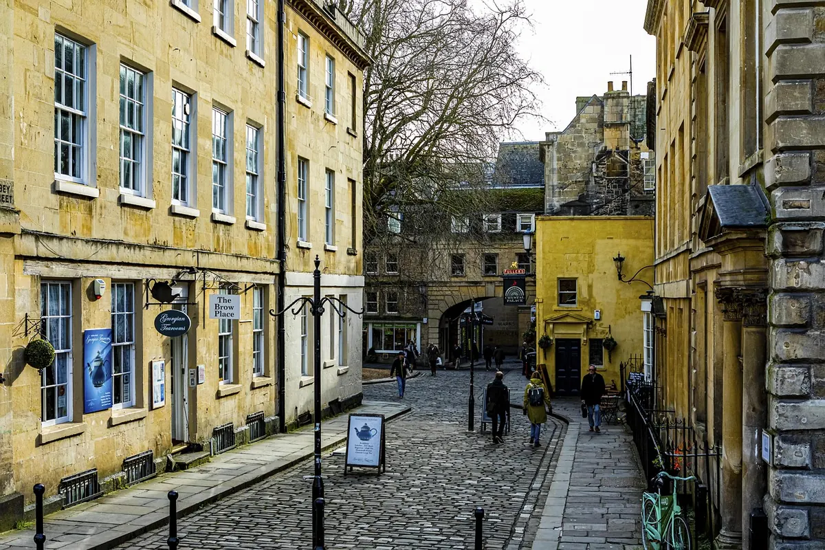 A street of Georgian houses in Bath
