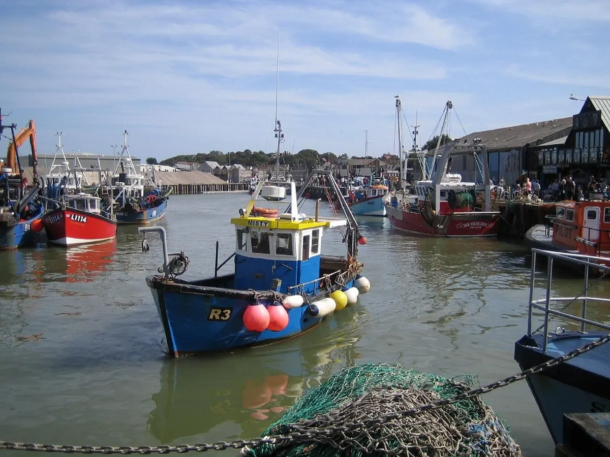 Fishing boats in a Kent harbour
