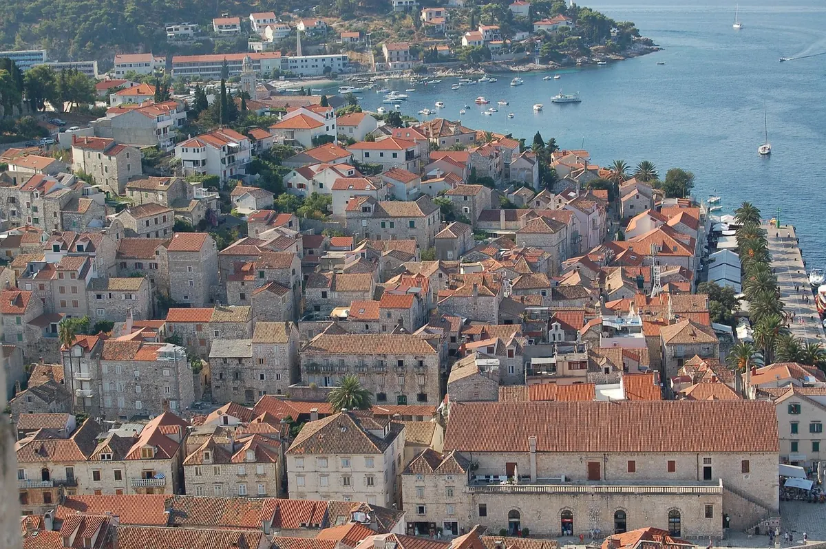 Hvar town from above