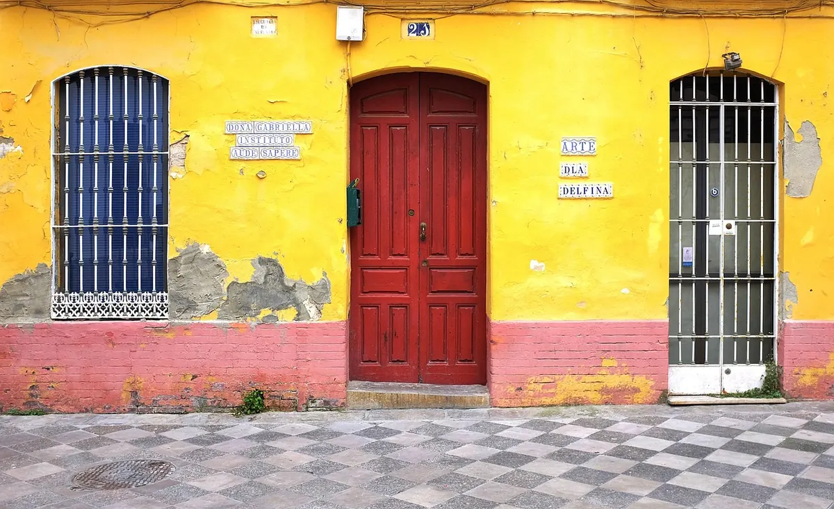 A colourful street in Seville
