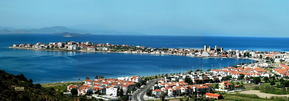 Izmir's coastline from above