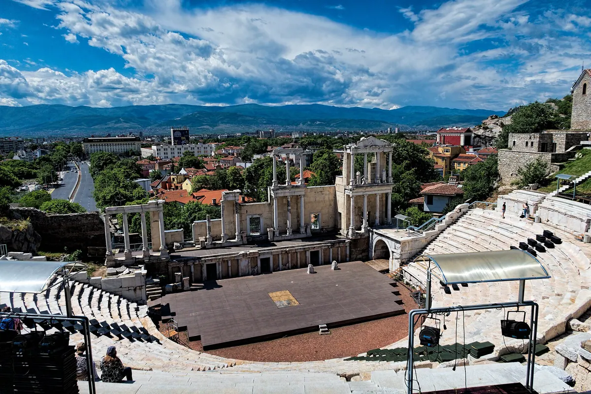 The Roman theatre in Plovdiv's old town