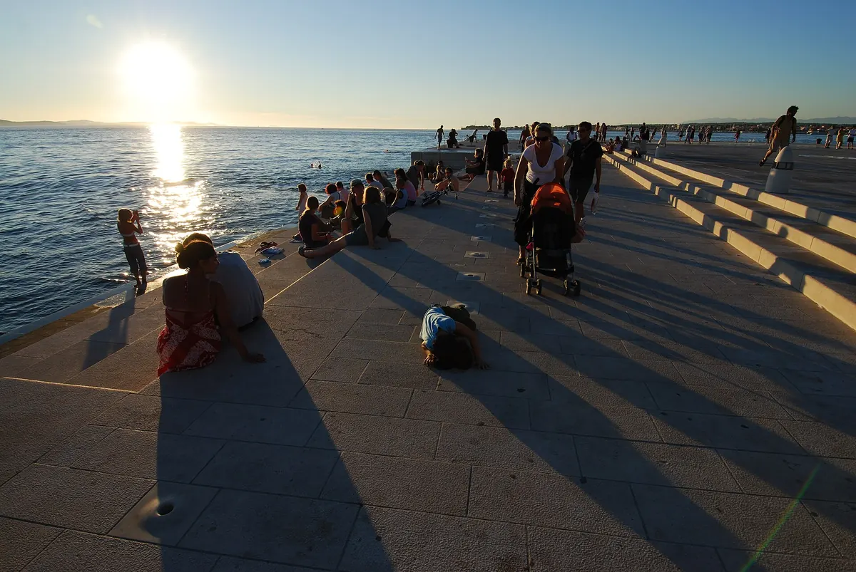 Sunset over the Sea Organ in Zadar