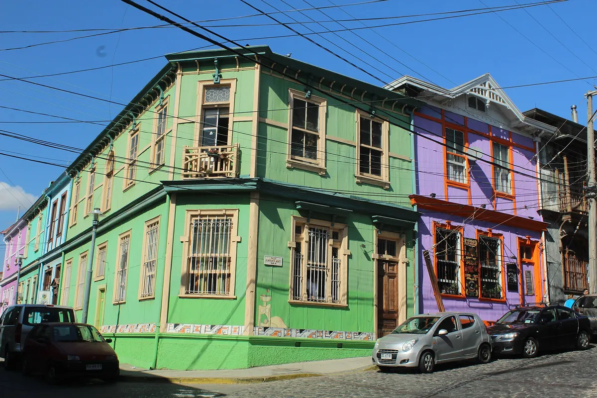 Colourful houses on the hills of Valparaiso