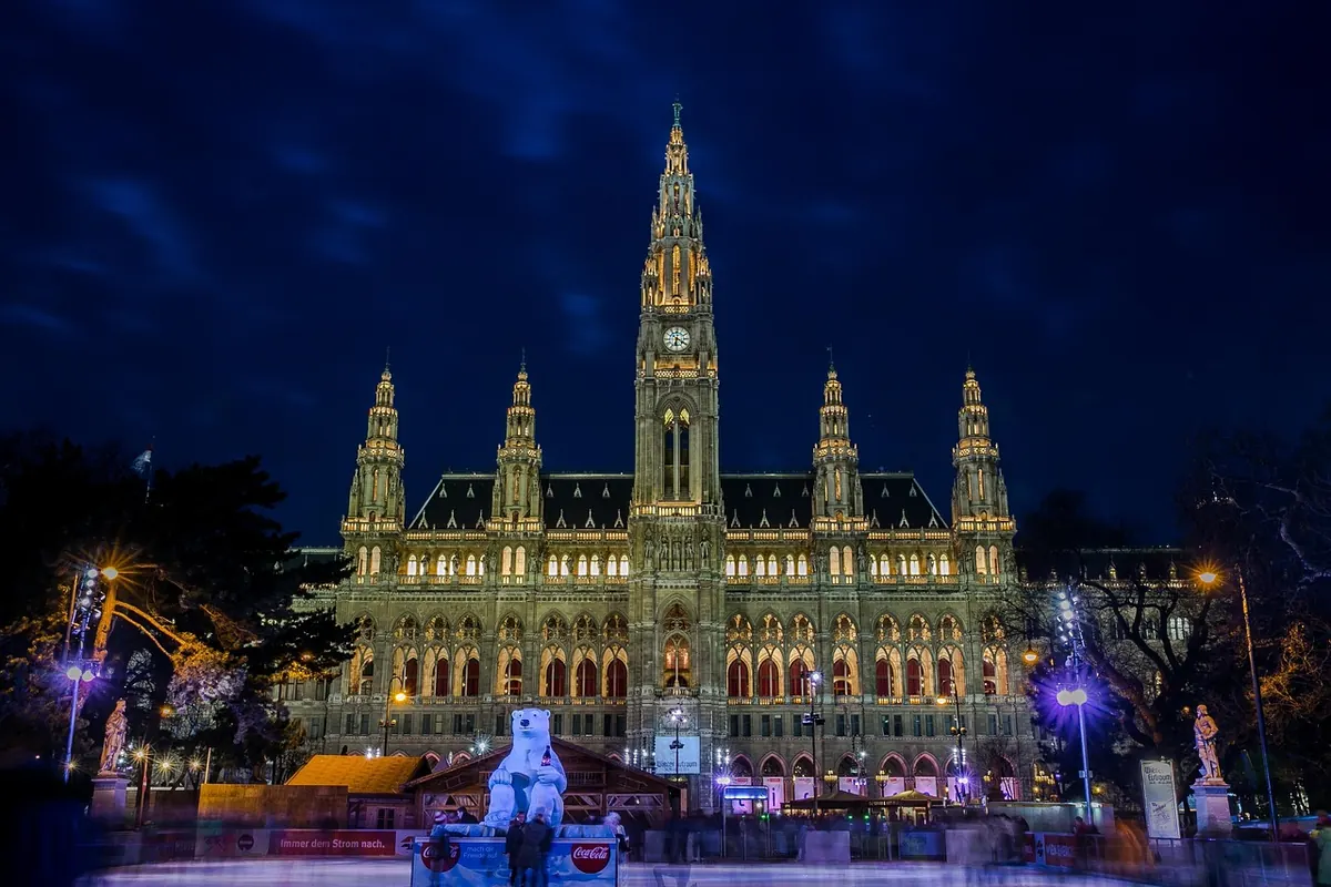 Christmas market at Vienna City Hall