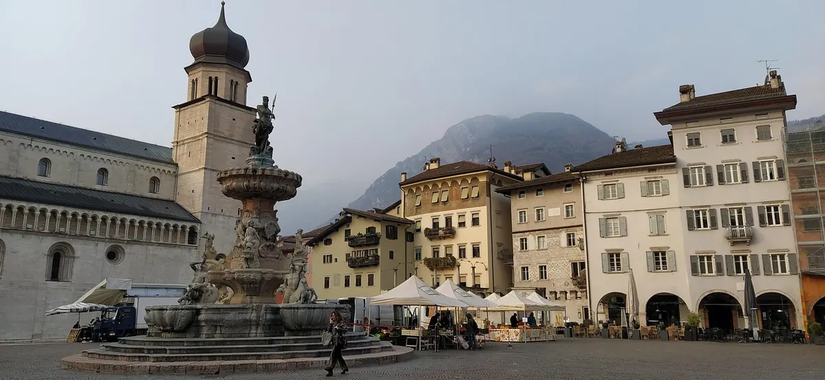 Piazza Duomo and the Neptune Fountain in Trento