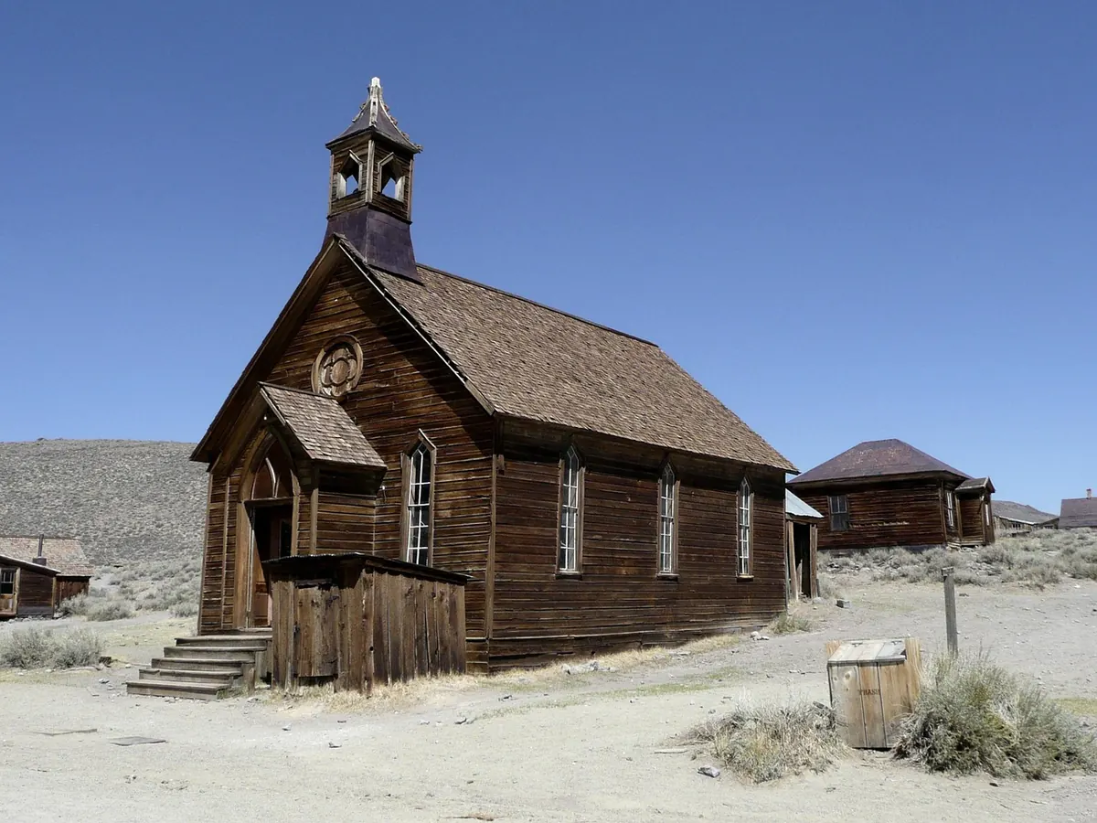 The church in Bodie ghost town, California