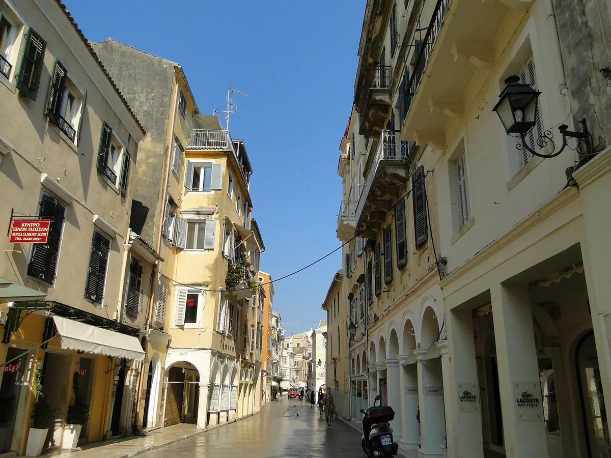 A street in Corfu Old Town