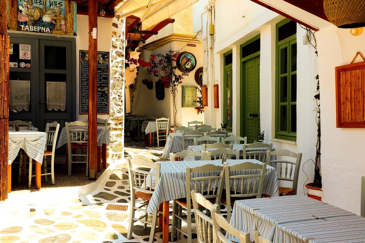 A Greek taverna