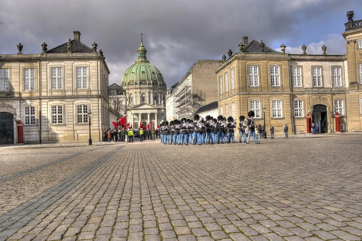 Amalienborg Palace and the Marble Church, Copenhagen