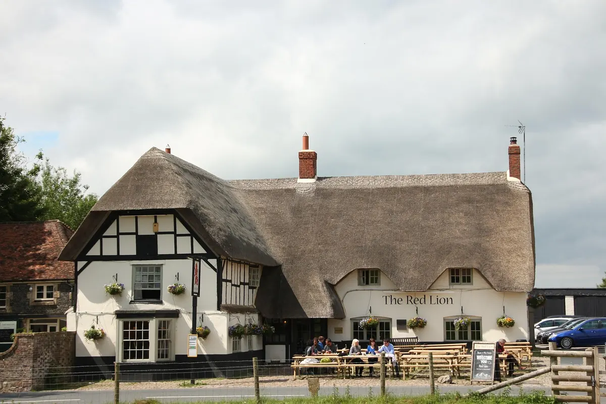 A thatched village pub
