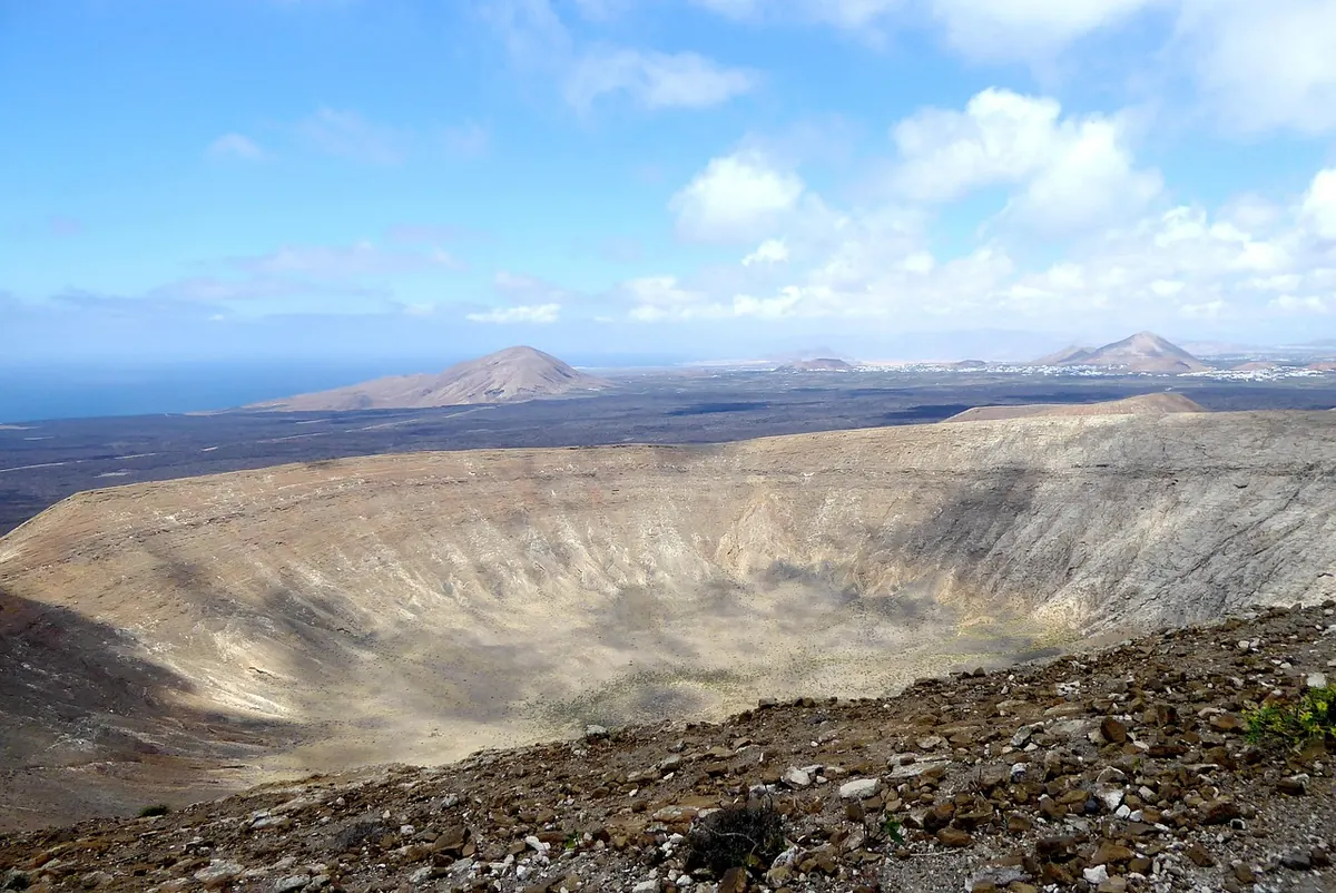 A volcanic crater on Lanzarote
