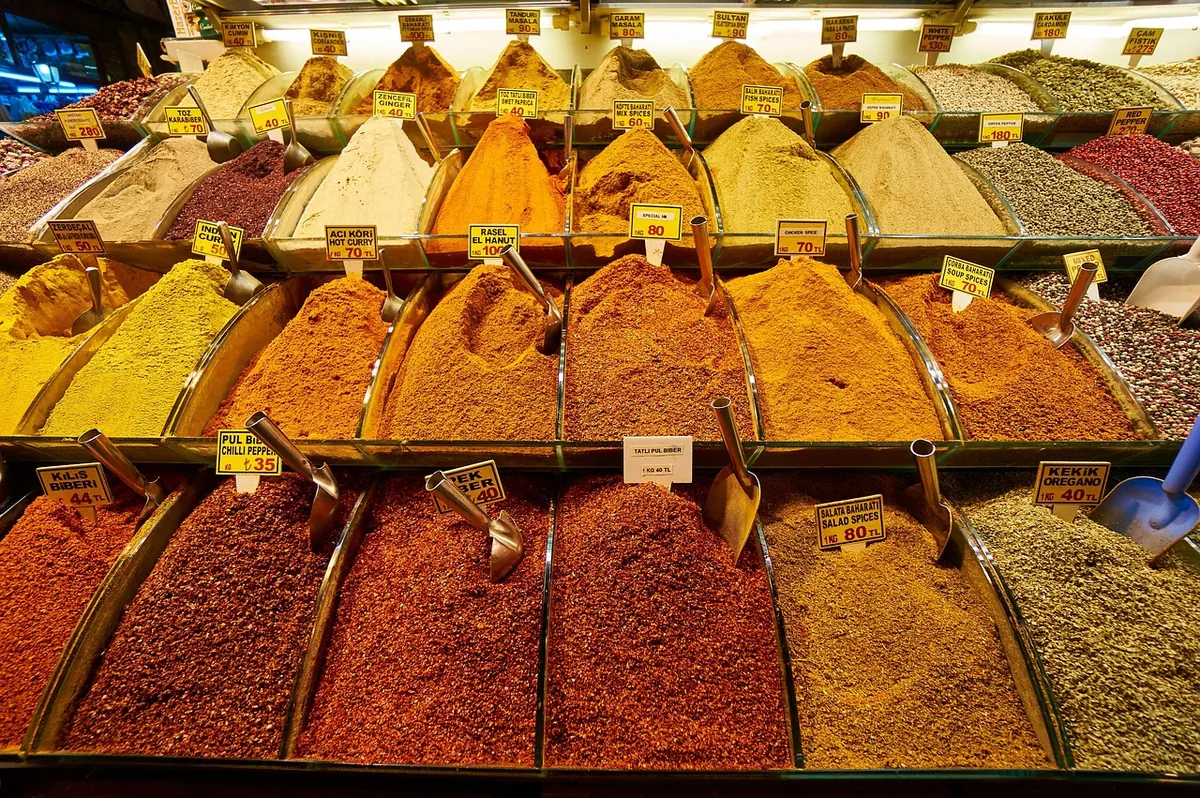 Spices for sale at the Spice Bazaar