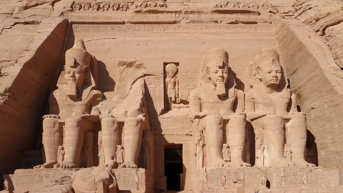 The rock-cut temple of Abu Simbel
