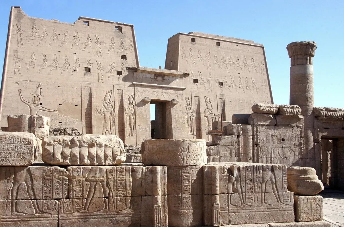 The pylon of the Temple of Edfu