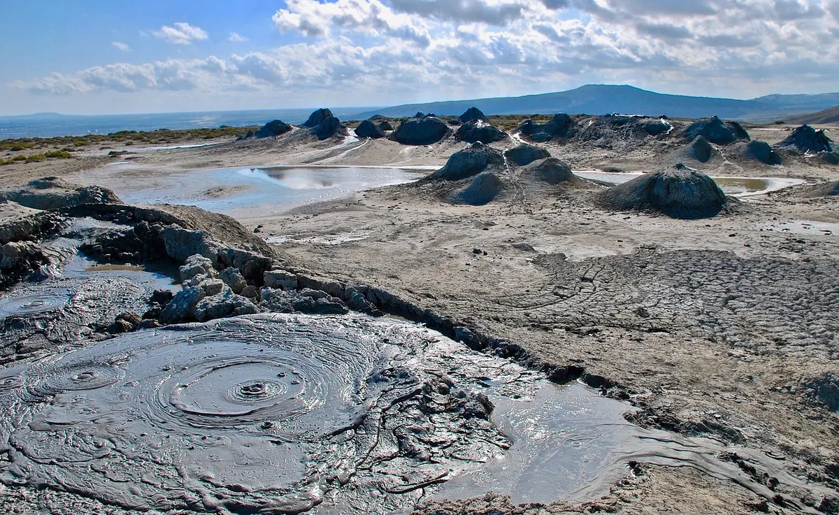 Mud volcanoes at Gobustan near Baku