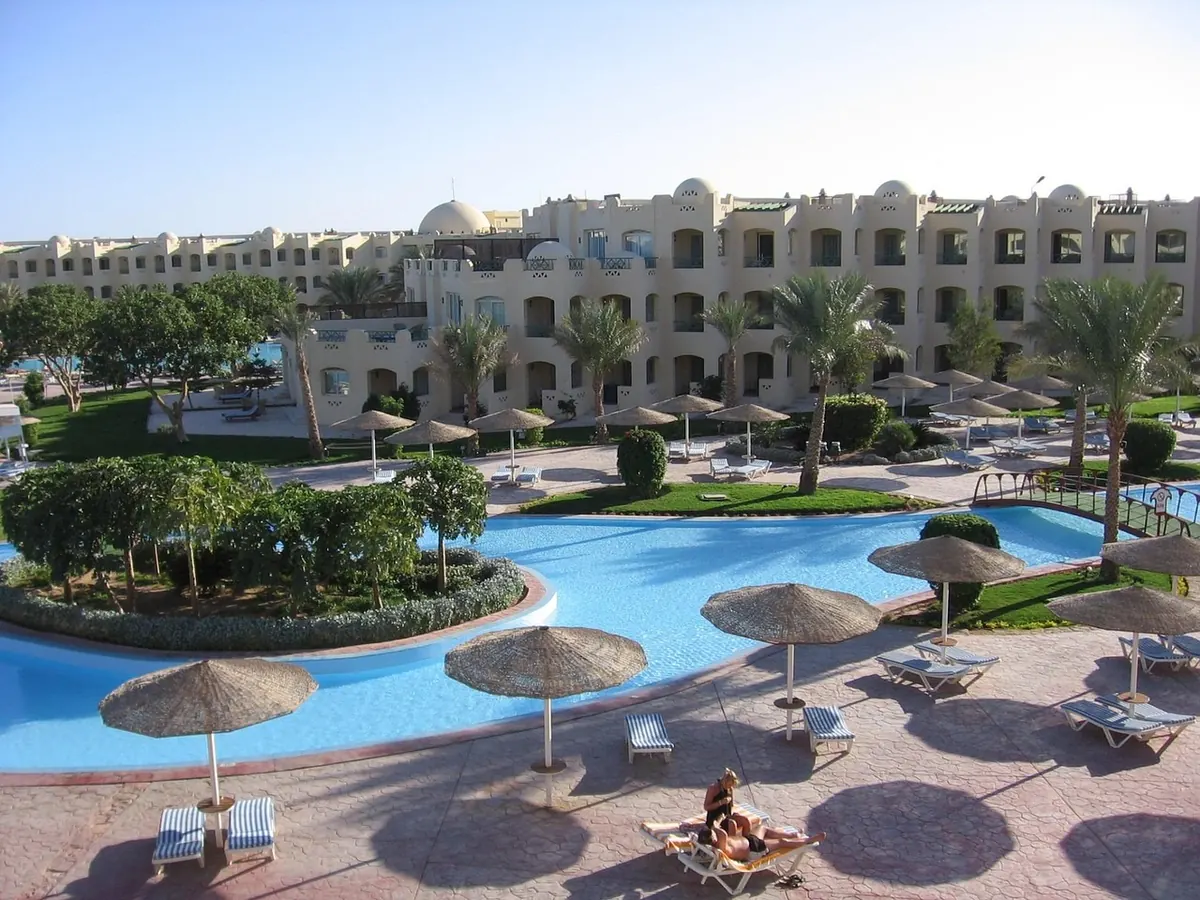 A resort pool in Hurghada