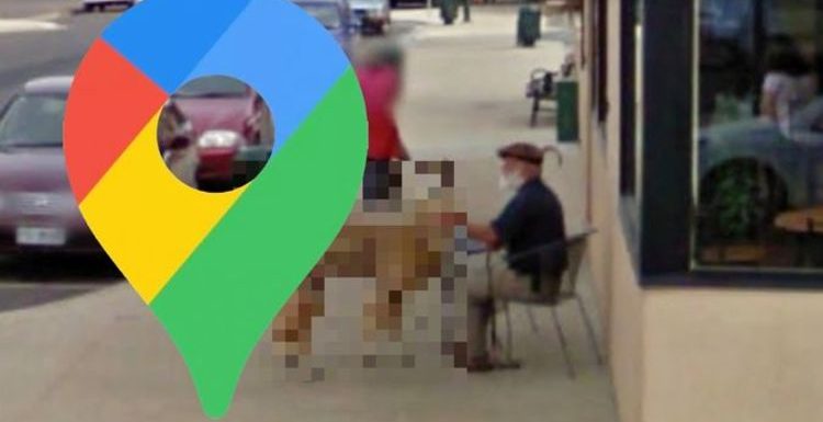 Google Maps Street View: Man caught outside of cafe with bizarre acquaintance