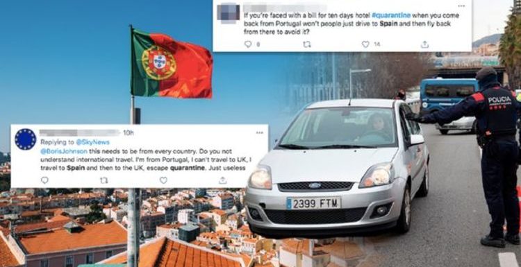 Britons ‘to avoid’ ‘useless’ hotel quarantine from Portugal by driving to Spain