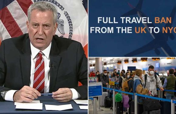 Bill de Blasio calls for FULL travel ban from the UK