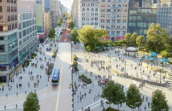 New York City’s Union Square Getting $100 Million Pedestrian-friendly Makeover