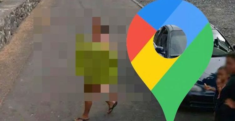 Google Maps Street View: ‘Nude’ woman spotted attempting to hide her modesty in street