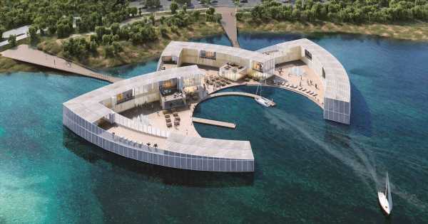 Epic £35million floating resort to open in UK with lakeside lodges and spa