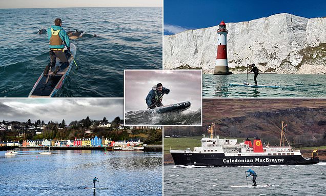 Adventurer Jordan Wylie paddleboards 1,477 miles of UK coastline