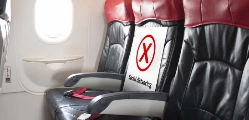 Blocking middle seats on planes reduces virus exposure, study says