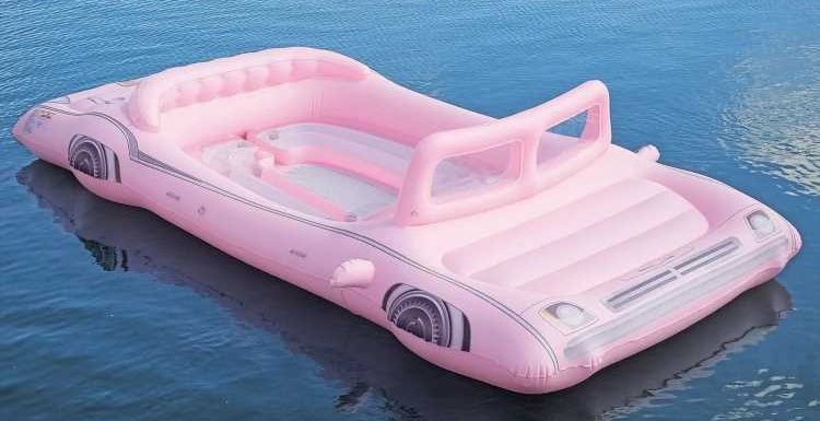 This Member's Mark Retro Pink Limo Island Float from Sam's Club Has Us Ready for Lake Life