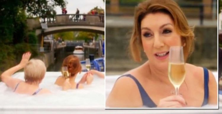 ‘Maybe she won’: Jane McDonald bathes in a hot tub on a boat ‘in the middle of winter’