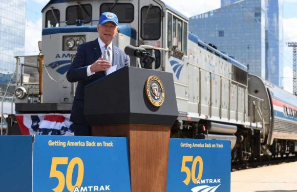 President Joe Biden Talks Benefits of Train Travel During Amtrak's 50th Anniversary Celebration