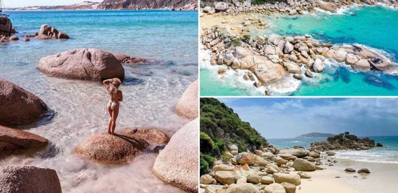 This beach looks like the Seychelles but it's near a major Aussie city