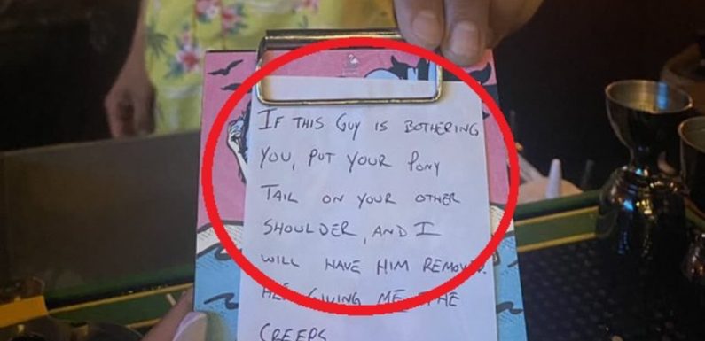 Bartender’s fake receipt saves women from being hit on by ‘creep’