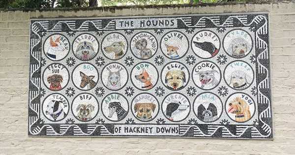 Graffiti-busting mosaic wall pays tribute to adorable neighbourhood pups