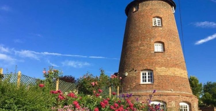 Sleep at this five storey windmill right between Windsor Castle and Buckingham Palace