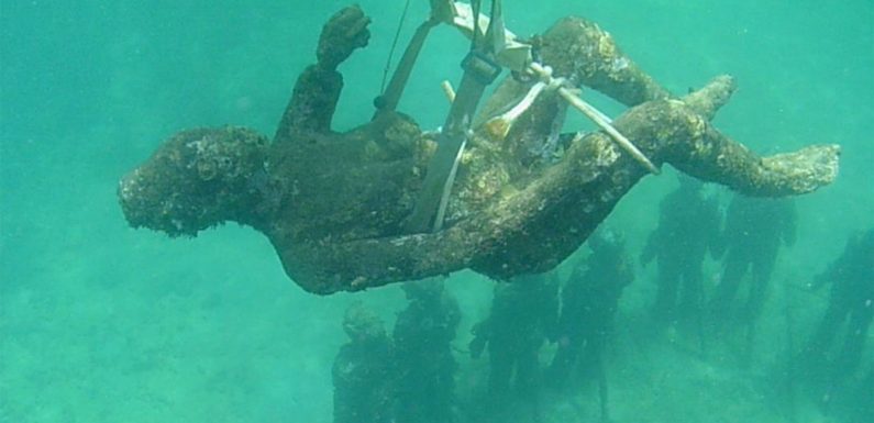 Grenada completes a renovation of its underwater sculpture park