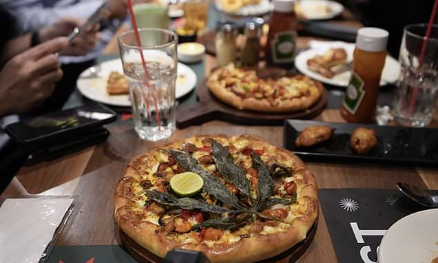 Fast food chain in Thailand sells pizzas topped with a cannabis leaf