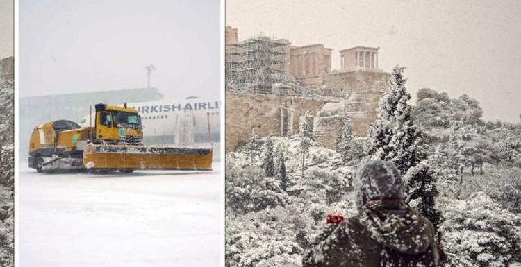 Greece and Turkey holiday chaos as heavy snowfall causes flights to be cancelled