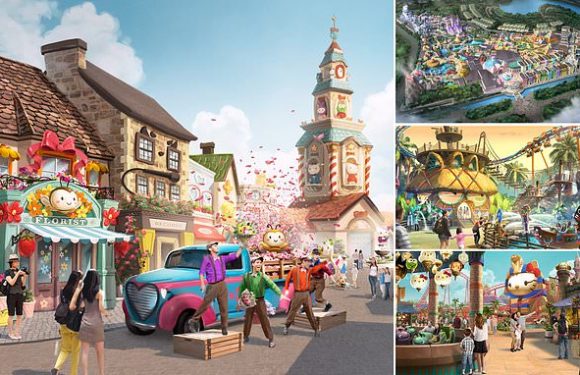 Pictured: The new Hello Kitty theme park and hotel set to open in 2024
