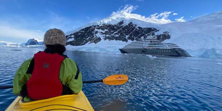 Paddling among the penguins on a kayaking tour in Antarctica: Travel Weekly