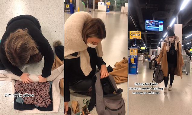 Ryanair passenger reveals cunning hack for making a DIY neck pillow