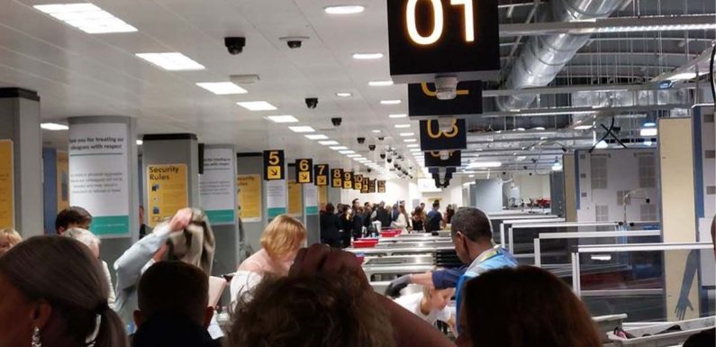Manchester Airport queues left little boy needing to urinate in plastic bag