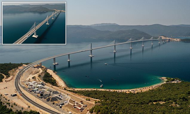 Stunning £444million1.5-mile-long Adriatic coast bridge finally opens