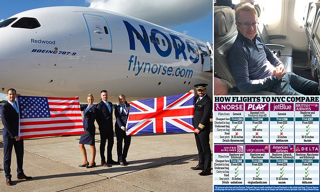 'Awful' Thai chicken: Flying Gatwick to NYC with new carrier Norse