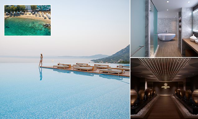 Inside the amazing new cliffside Corfu hotel worthy of a Bond movie