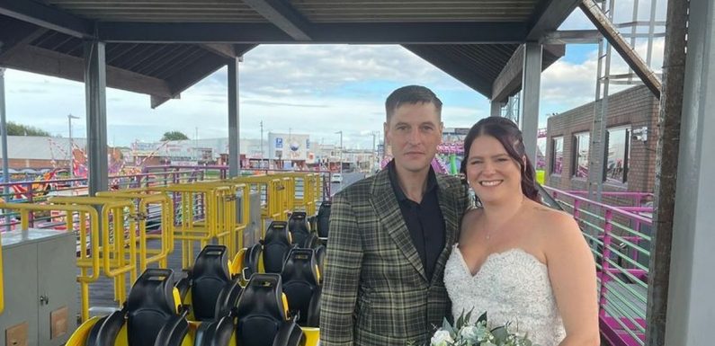 Couple married at Skegness theme park and rode rollercoasters after the ceremony